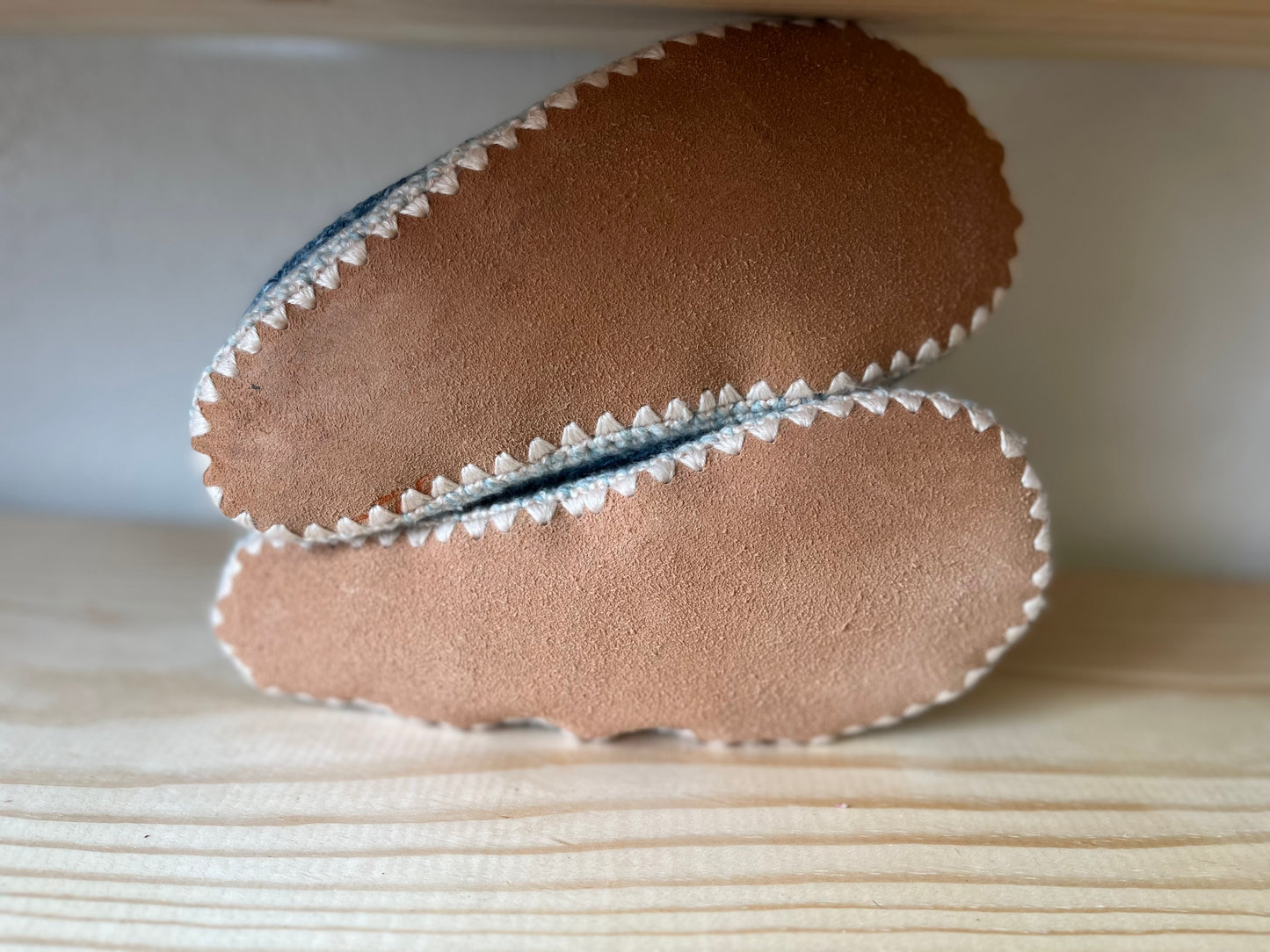 Cozy Crochet, Leather Bottom, Sheepskin Slippers
