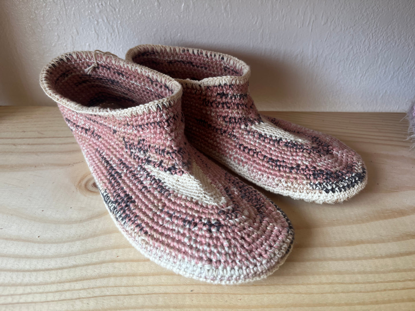 Cozy Crochet, Leather Bottom, Sheepskin Slippers