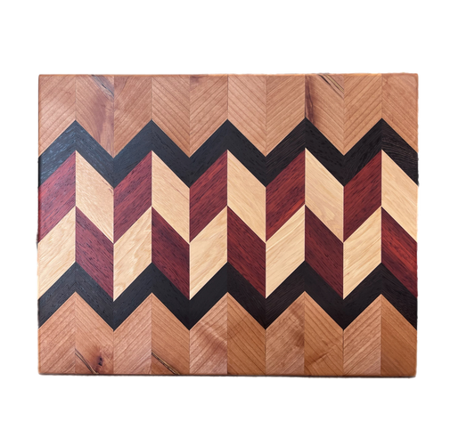 Padauk Chevron Serving Board - Large CB-05