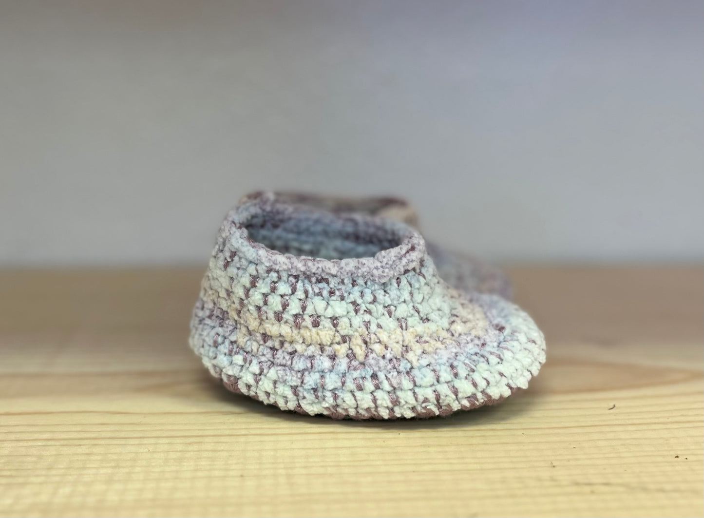 Cozy Crochet, Leather Bottom, Sheepskin Slippers
