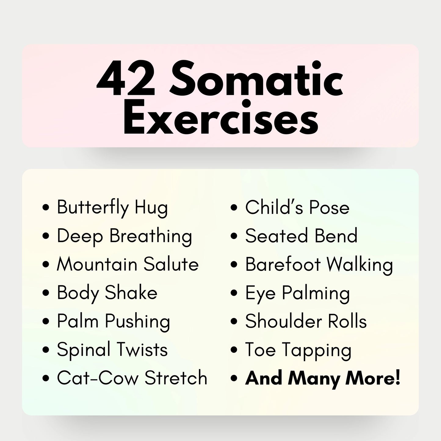 Somatic Therapy Exercise Cards