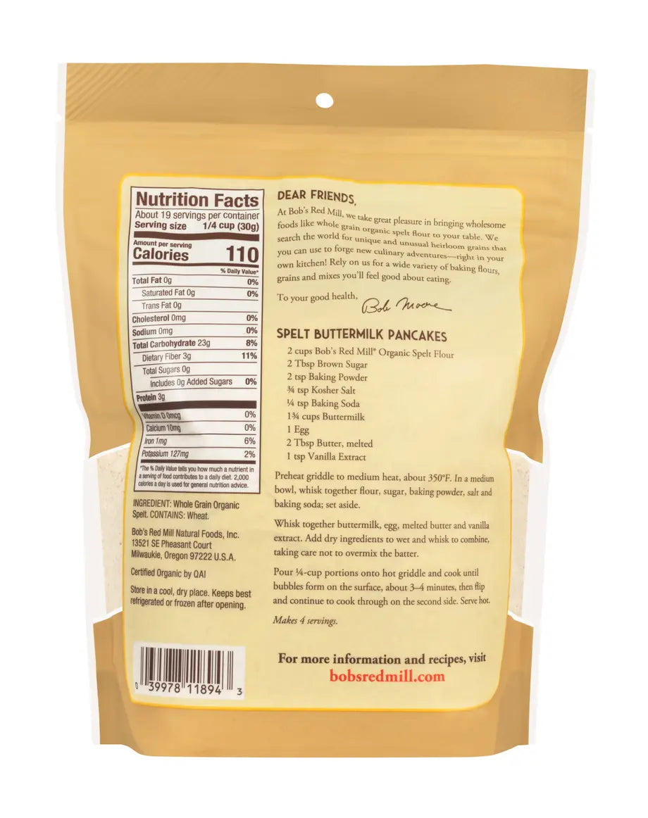 Organic Spelt Flour