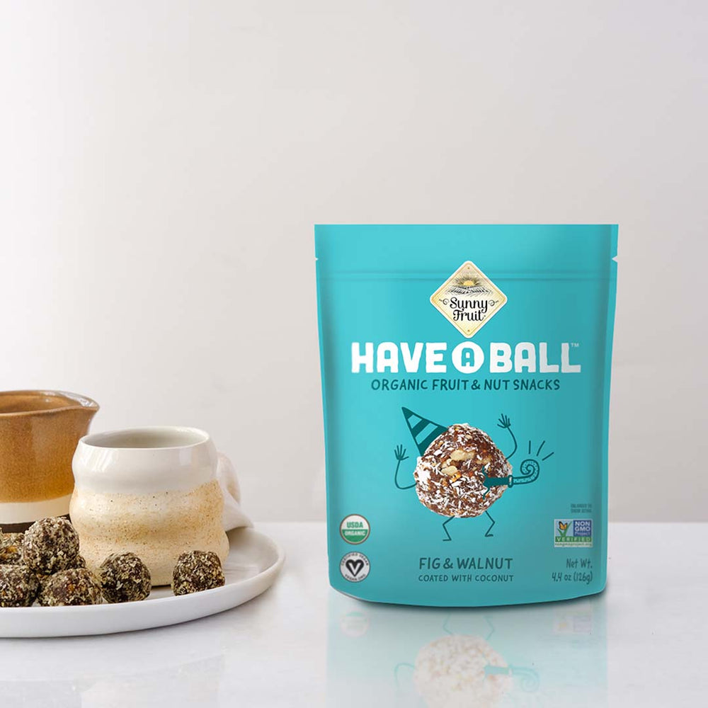 Organic Fig & Walnut Balls - No Added Sugar Fruit Nut Snack