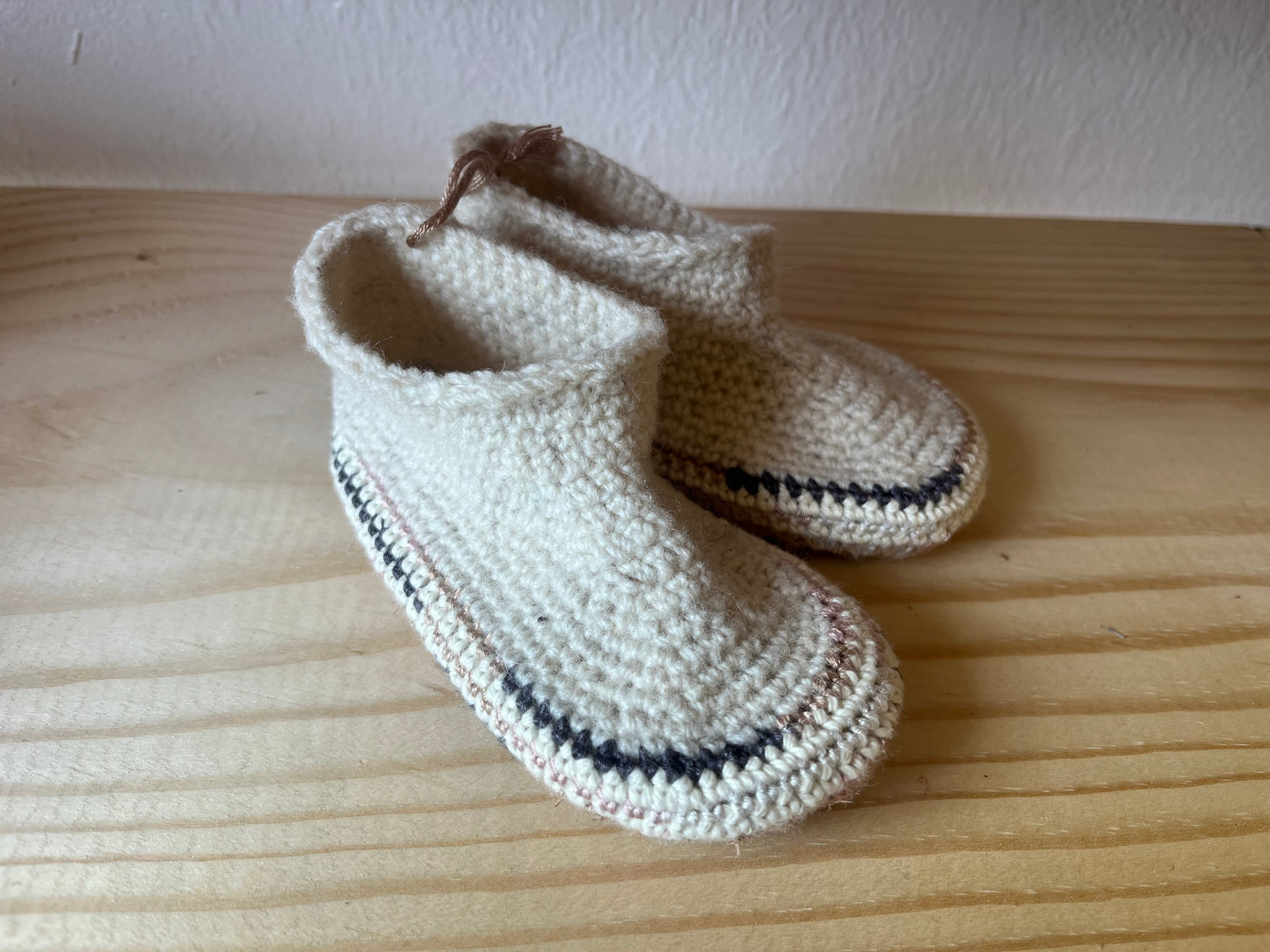 Cozy Crochet, Leather Bottom, Sheepskin Slippers
