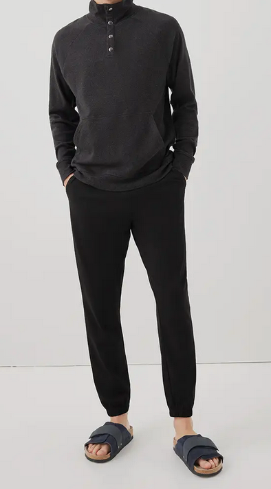 Black Mens Stretch Lounge Pant