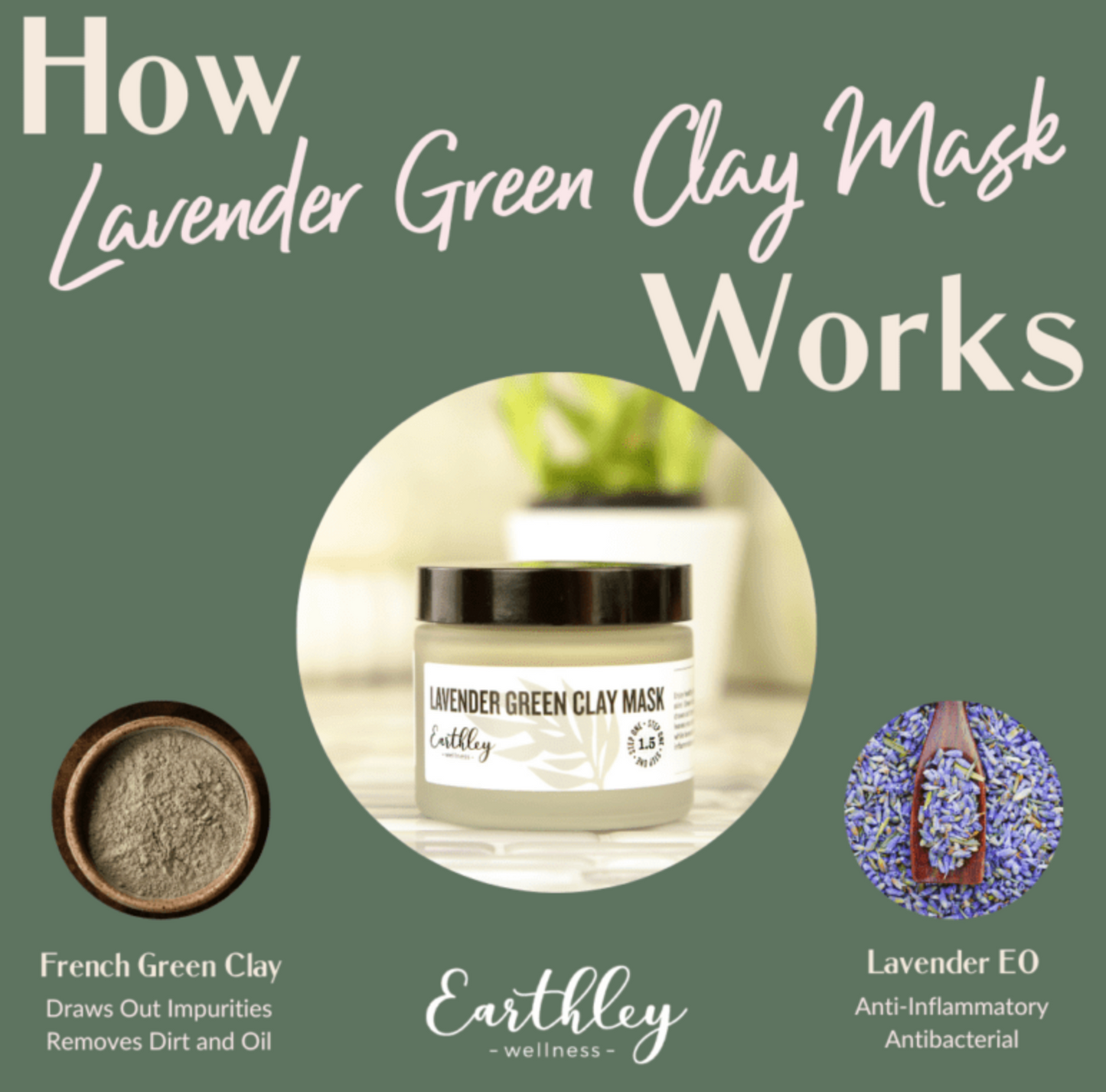 Laventelgroen kleimasker - Vir 'n gesonde vel