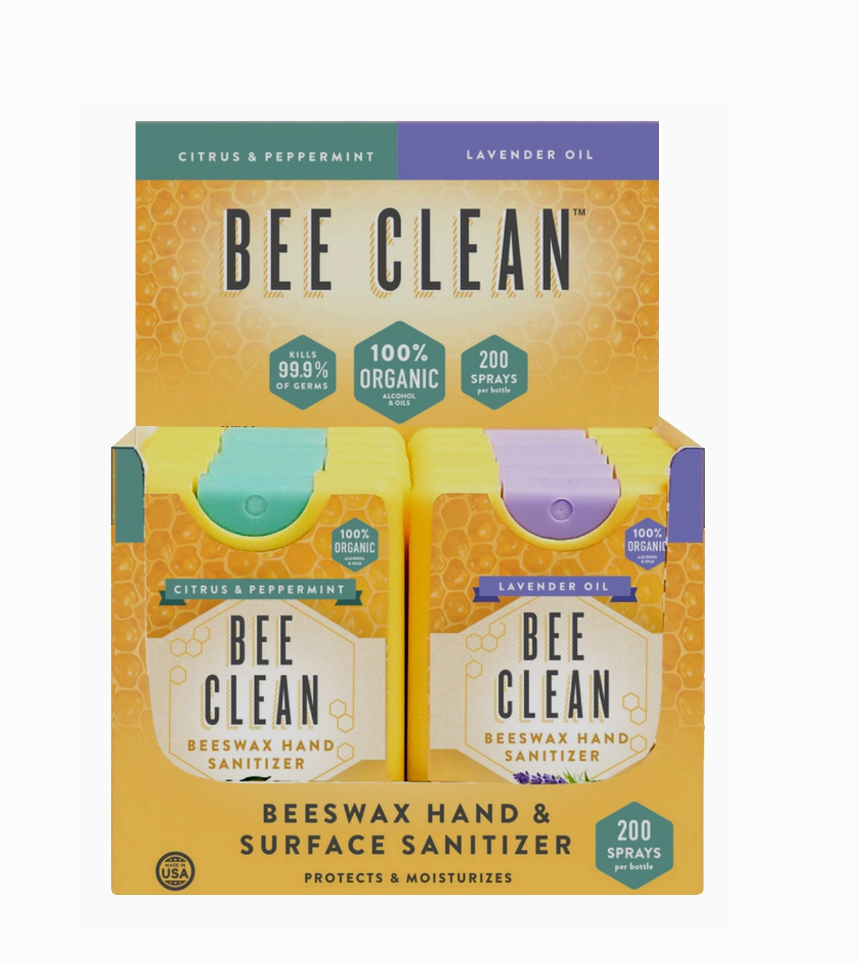Bee Clean Organic Beeswax Hand Sanitzer- Mini Case