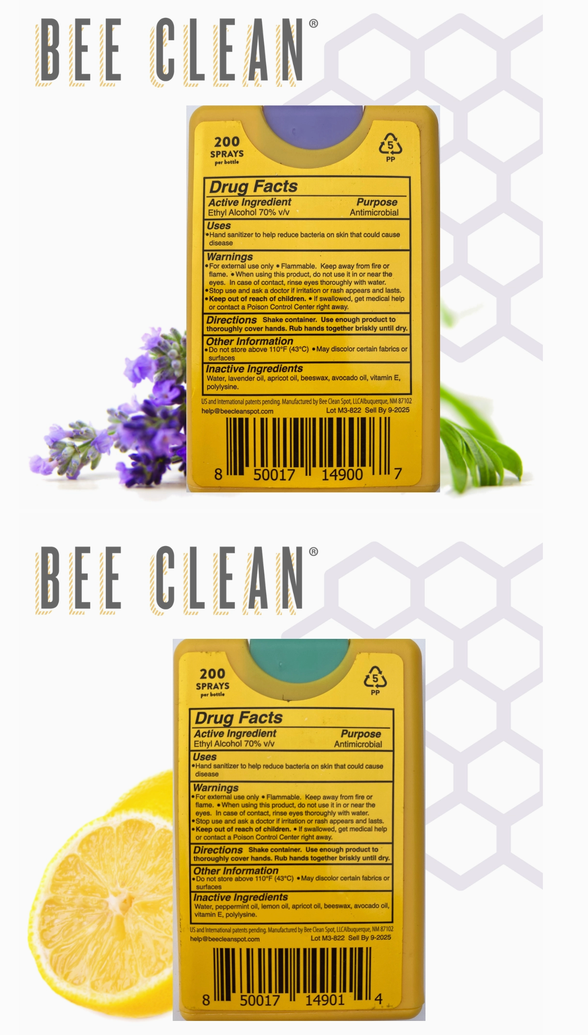 Bee Clean Organic Beeswax Hand Sanitzer- Mini Case