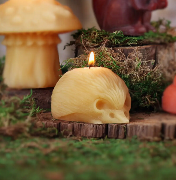 Beeswax Hedgehog Candle