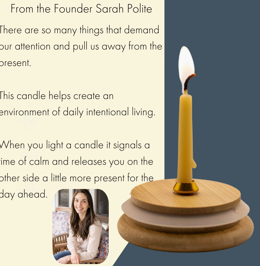 20 Minute Beeswax Candle Set: Mindful (Set of 20)