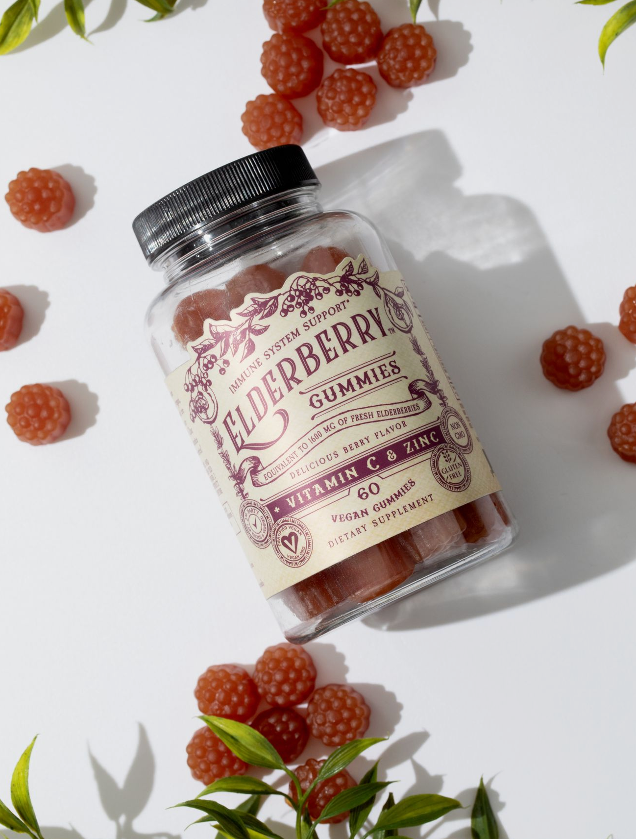 Elderberry Gummies with Zinc + Vitamin C 60 Count