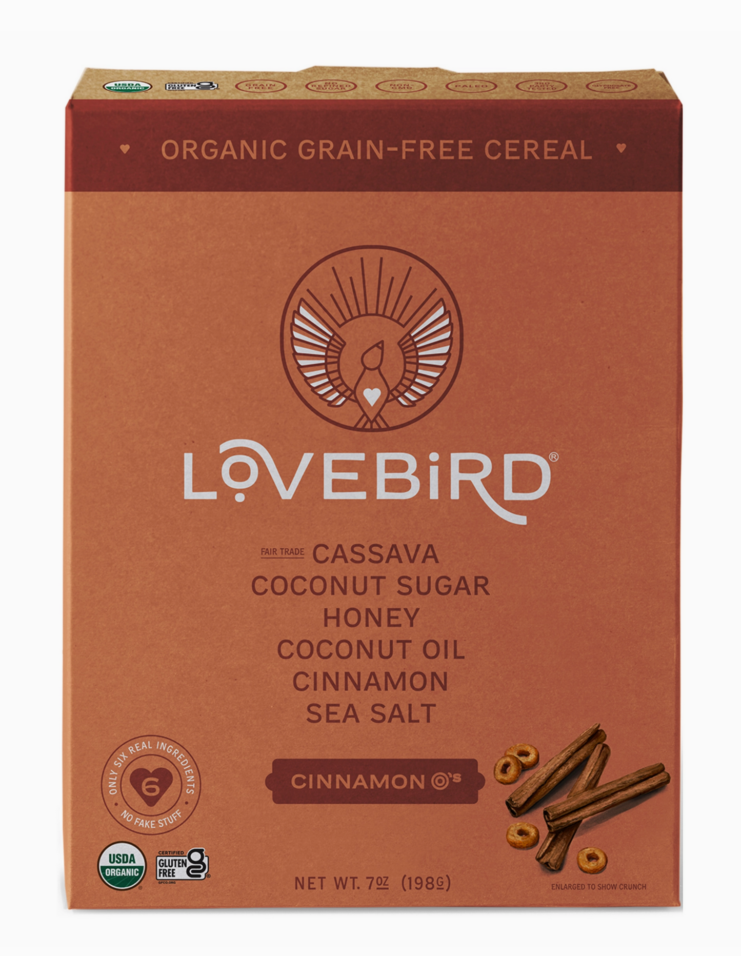 Cereales Lovebird con canela