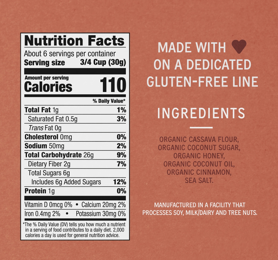 Cereales Lovebird con canela