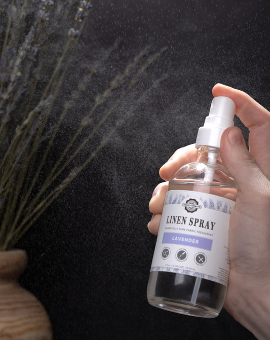 Spray para ropa de cama, botella de 4 oz