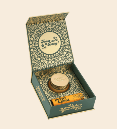 Dúo para el cuidado de los labios, Lemon Bloom, amapola y labios carnosos