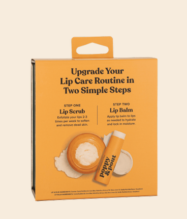 Dúo para el cuidado de los labios, Lemon Bloom, amapola y labios carnosos