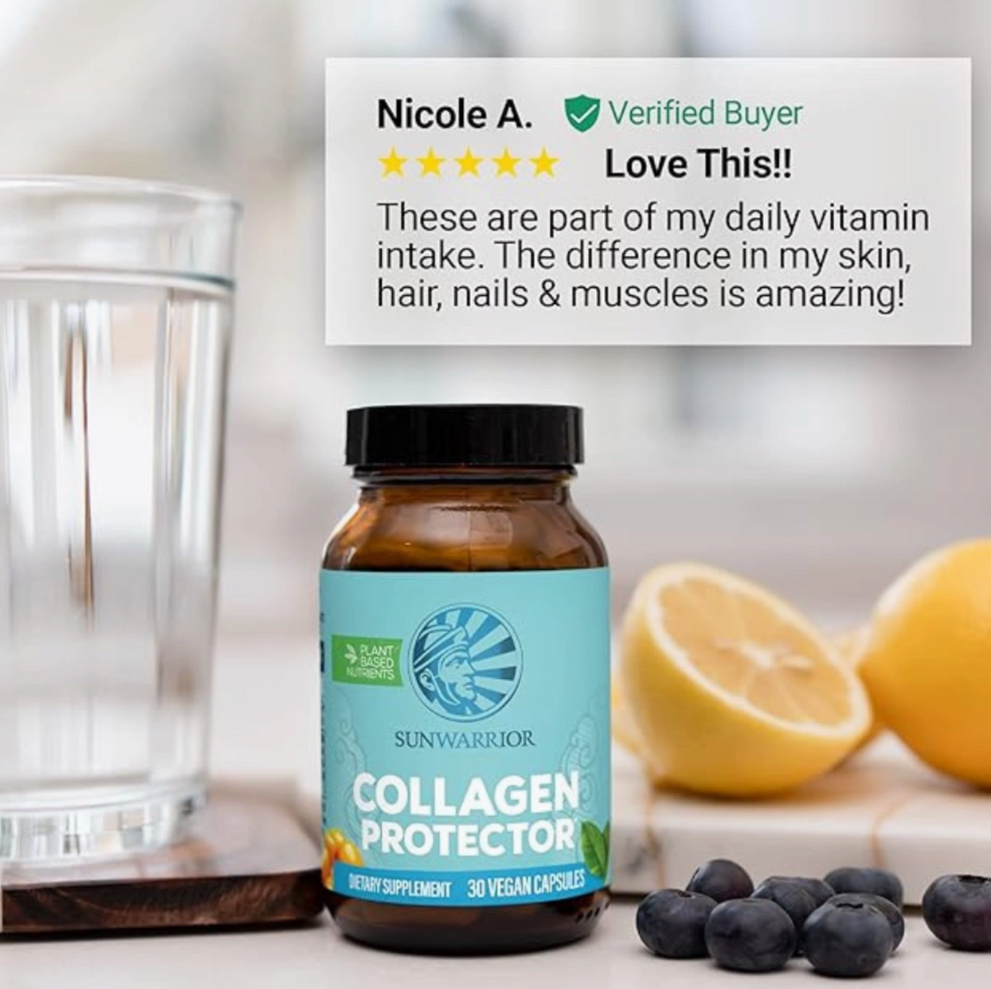 Collagen | Protector Plant-Based Collagen Capsules - Vegan, Soy-Free
