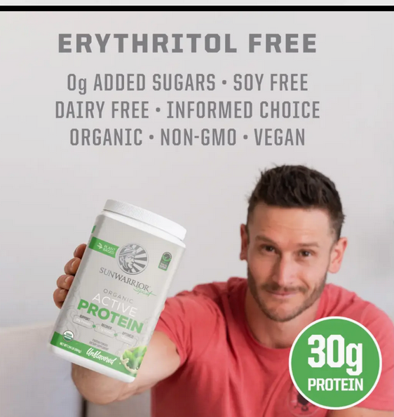 Sunwarrior | 30 g aktiewe proteïen ongegeur - plantgebaseerd, glutenvry