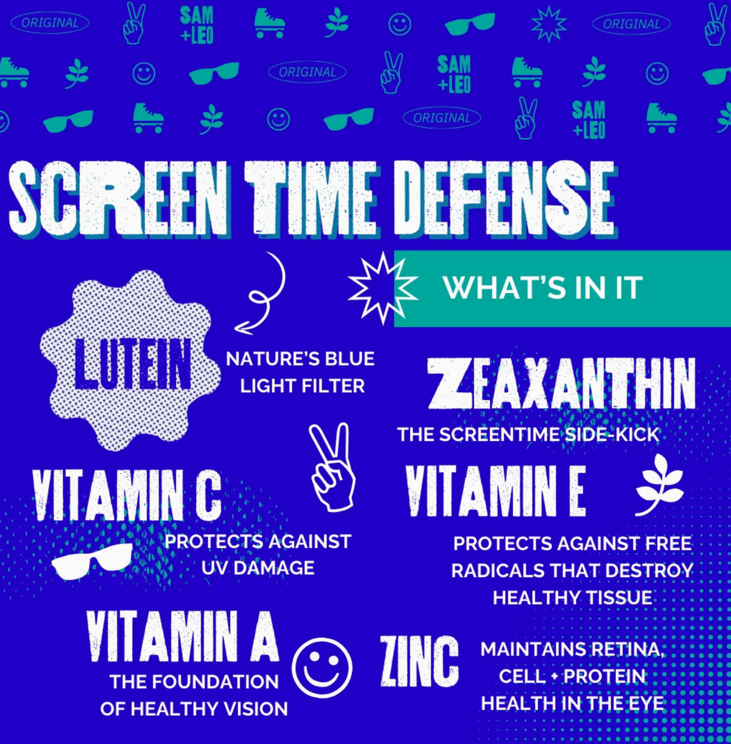 Organic Screen Time Gummy Vitamins For Kids Supplement Eyes+