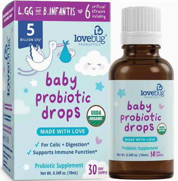 Organiese baba probiotiese druppels