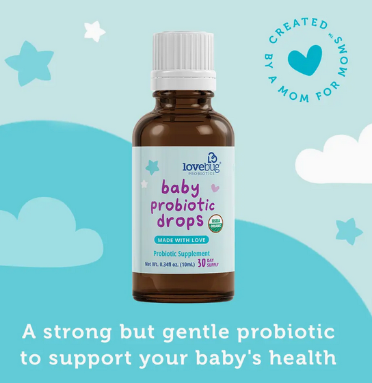 Organiese baba probiotiese druppels