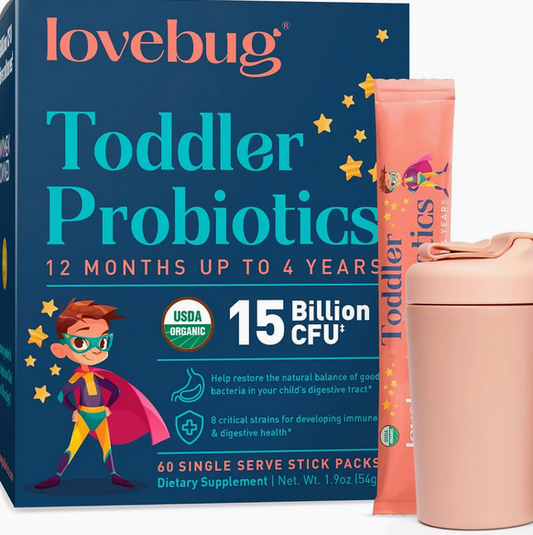 Kleuter probiotika 12 maande - 4 jaar organies (poeier) 60 enkelbedienstokkies