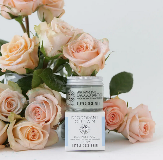 Crema desodorante con rosa y tanaceto azul