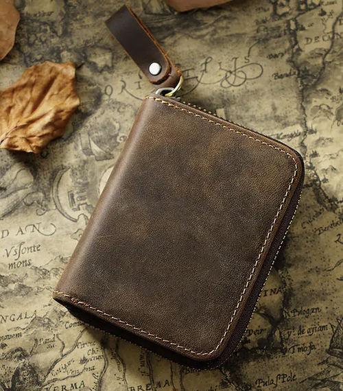 Kredietkaarthouer vir mans vroue, egte leerbeursie