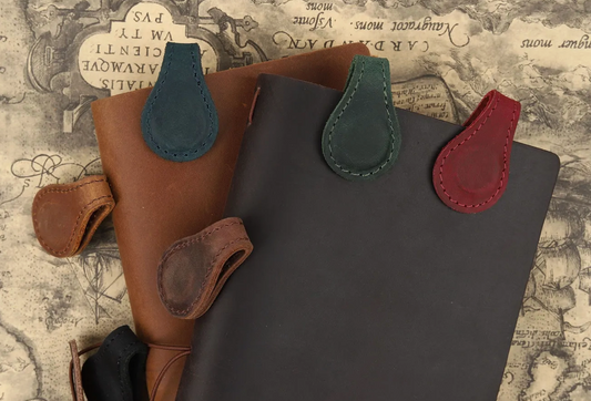 Boekmerk, Handgemaakte Leer Boekmerk