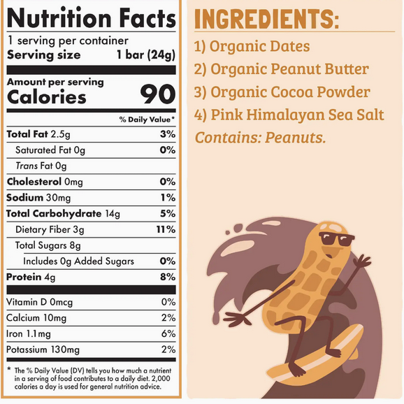 Skout Organic Chocolate Peanut Butter Kids Snack Bar