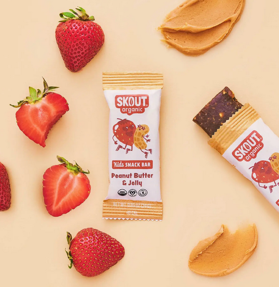 Skout Organic Peanut Butter & Jelly Kids Snack Bar