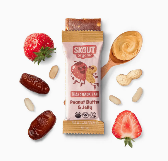 Skout Organic Peanut Butter & Jelly Kids Snack Bar