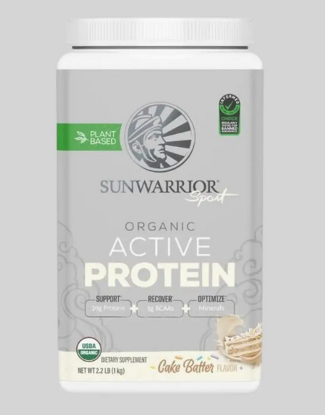 Sunwarrior koekbeslag aktiewe proteïen - plantgebaseerd, glutenvry