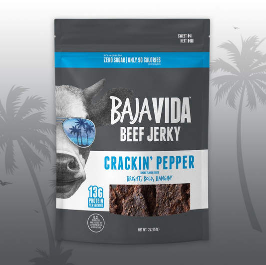 Baja Vida Beef Jerky - 2.0oz Zero Sugar Crackin' Pepper
