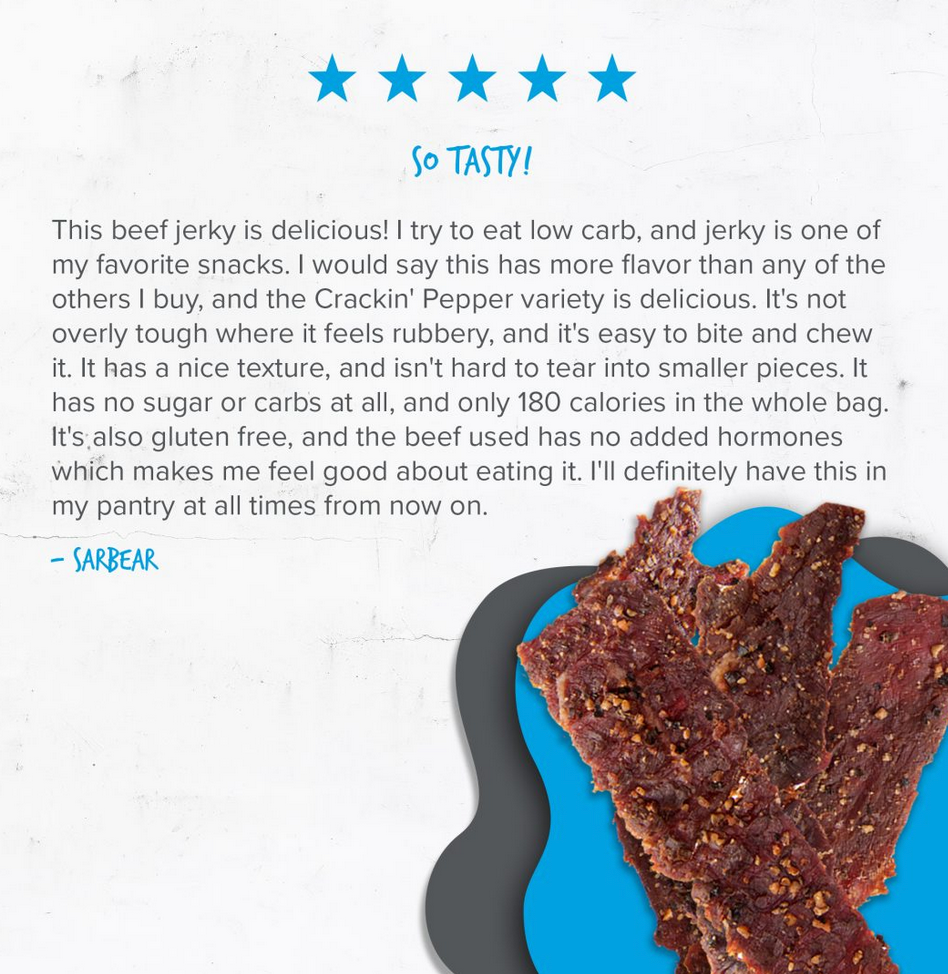 Baja Vida Beef Jerky - 2.0oz Zero Sugar Crackin' Pepper