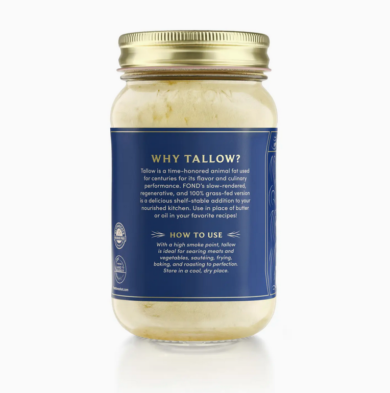 Pure & Unflavored Regenerative Beef Tallow