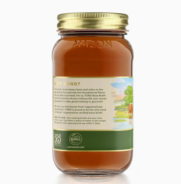 Regenerative Grass-Fed Beef Bone Broth 24oz