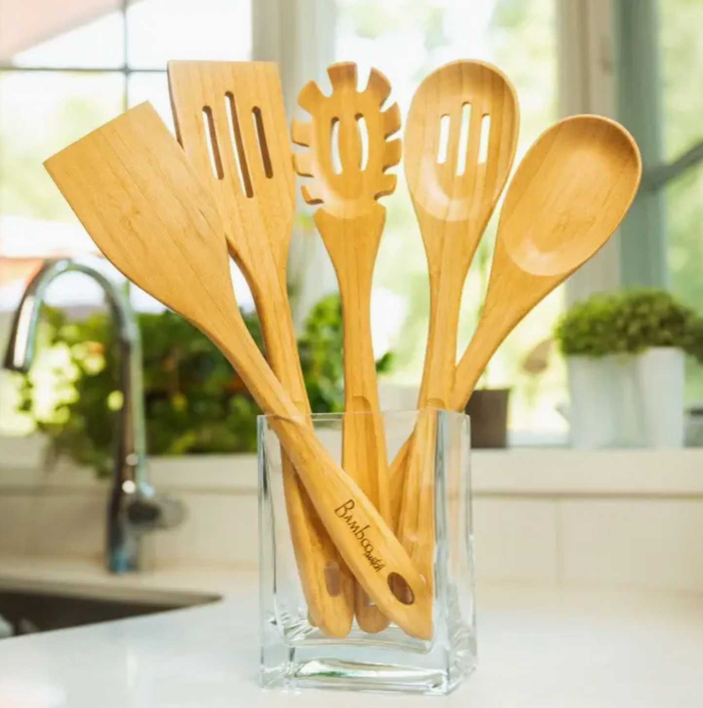5pc Bamboo Kitchen Utensil Set | Holiday Bestseller