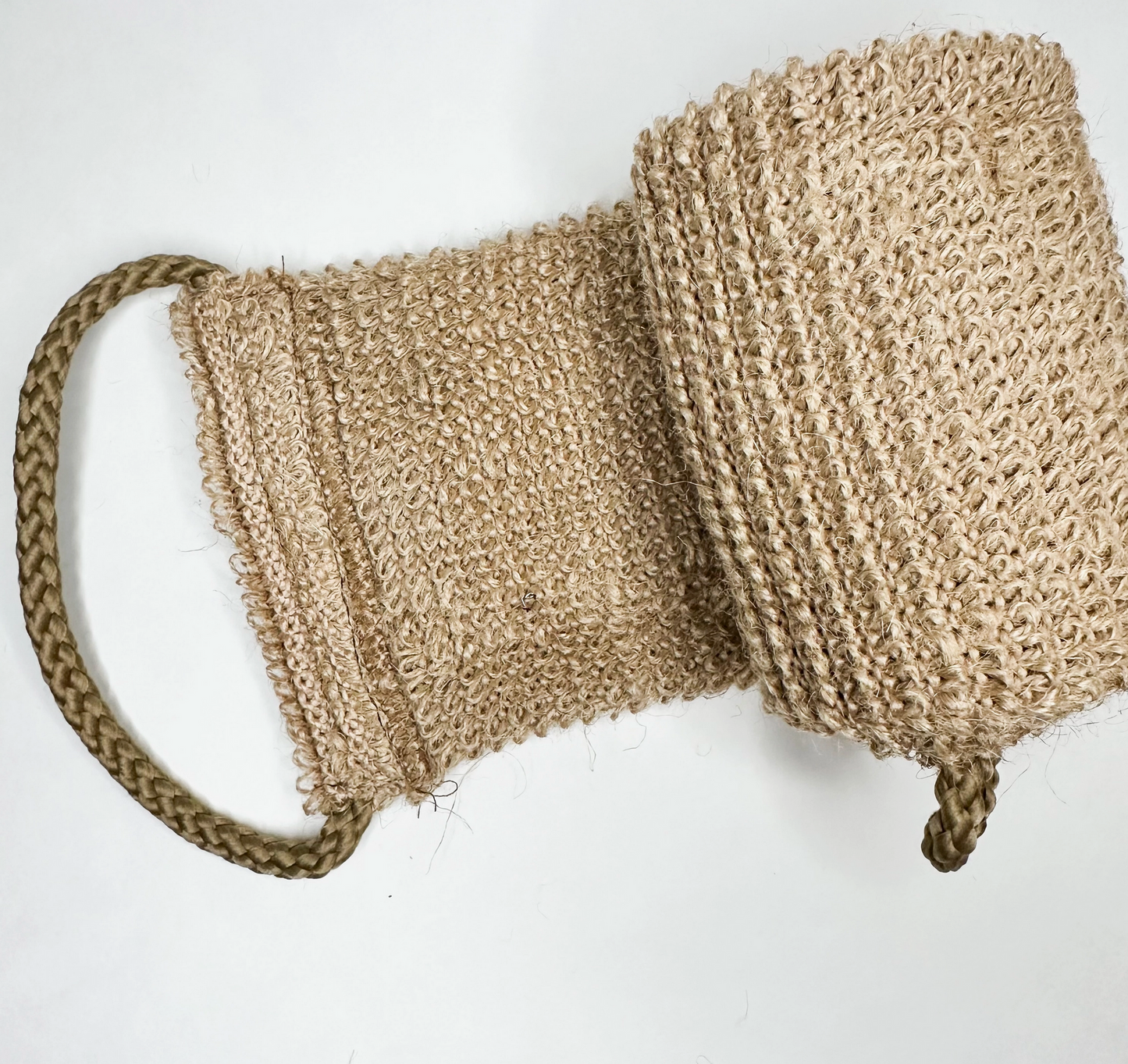 Estropajo de espalda de yute orgánico natural