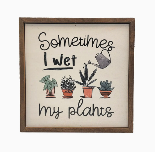 Soms maak Ek My Plante Tuinteken nat