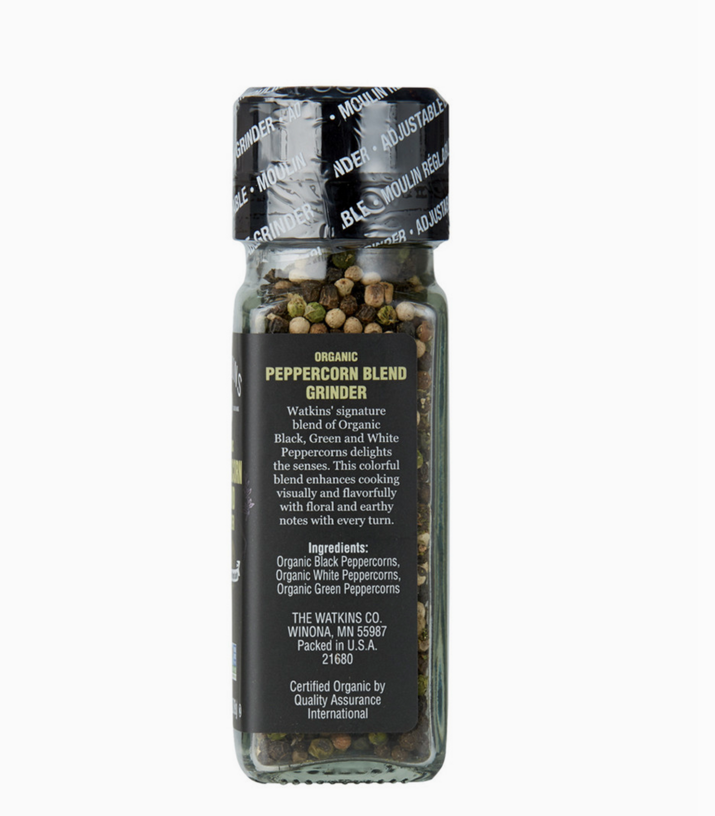 Organic Peppercorn Blend Grinder, 2.4 oz