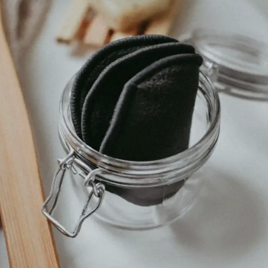 Houtskool Make-up Remover Pads (stel van 7)