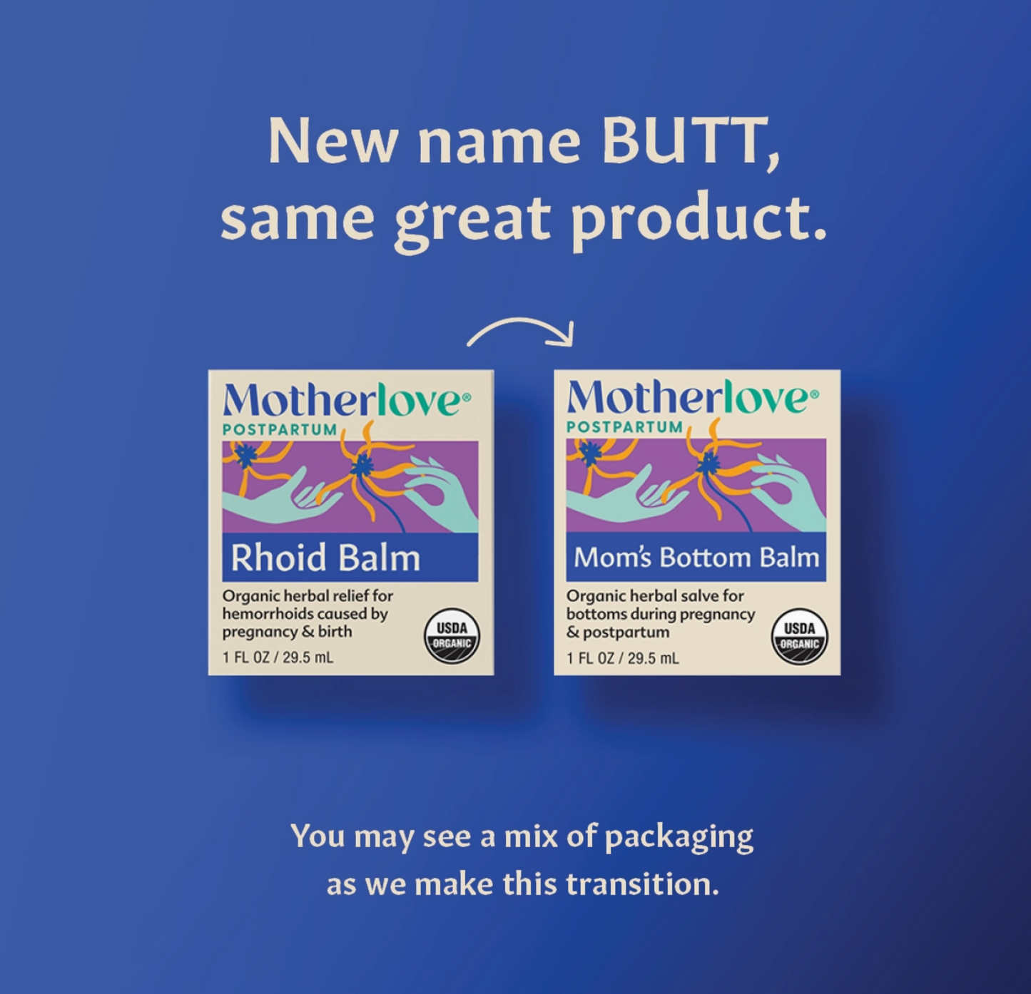 Mom's Bottom Balm (Previously Rhoid Balm) 1oz