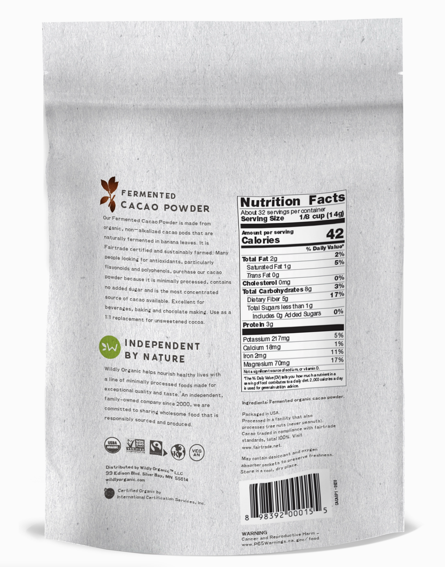 Fermented Raw Organic Cacao Powder