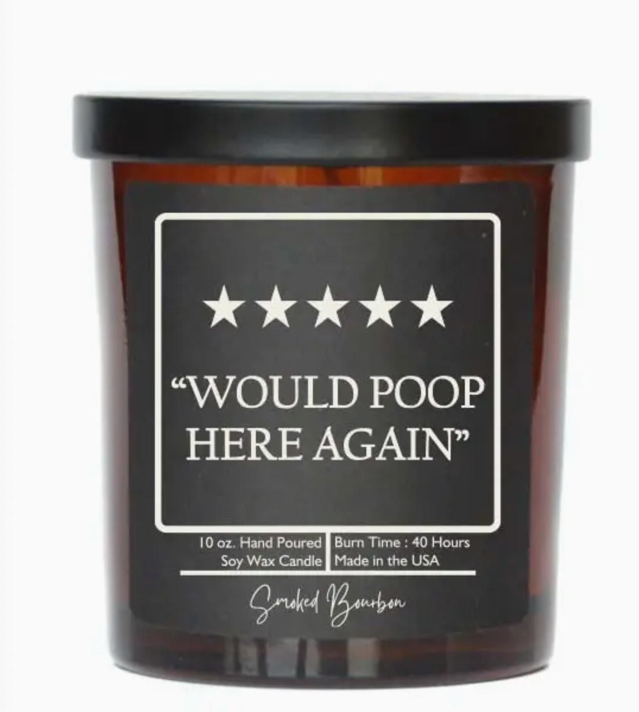 5 Star Funny Bathroom Candle - Pick Scent - Soy Wax Candles