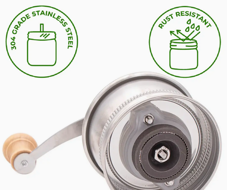 Coffee and Spice Grinder Lid For Mason Jars
