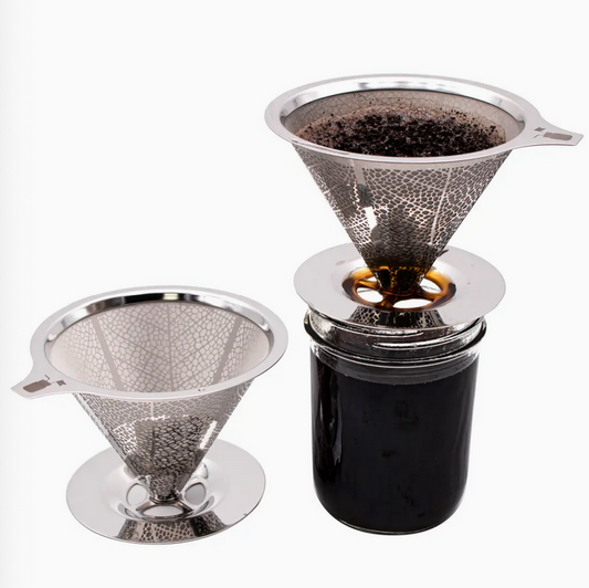 Stainless Steel Pour Over Drip Coffee Filter For