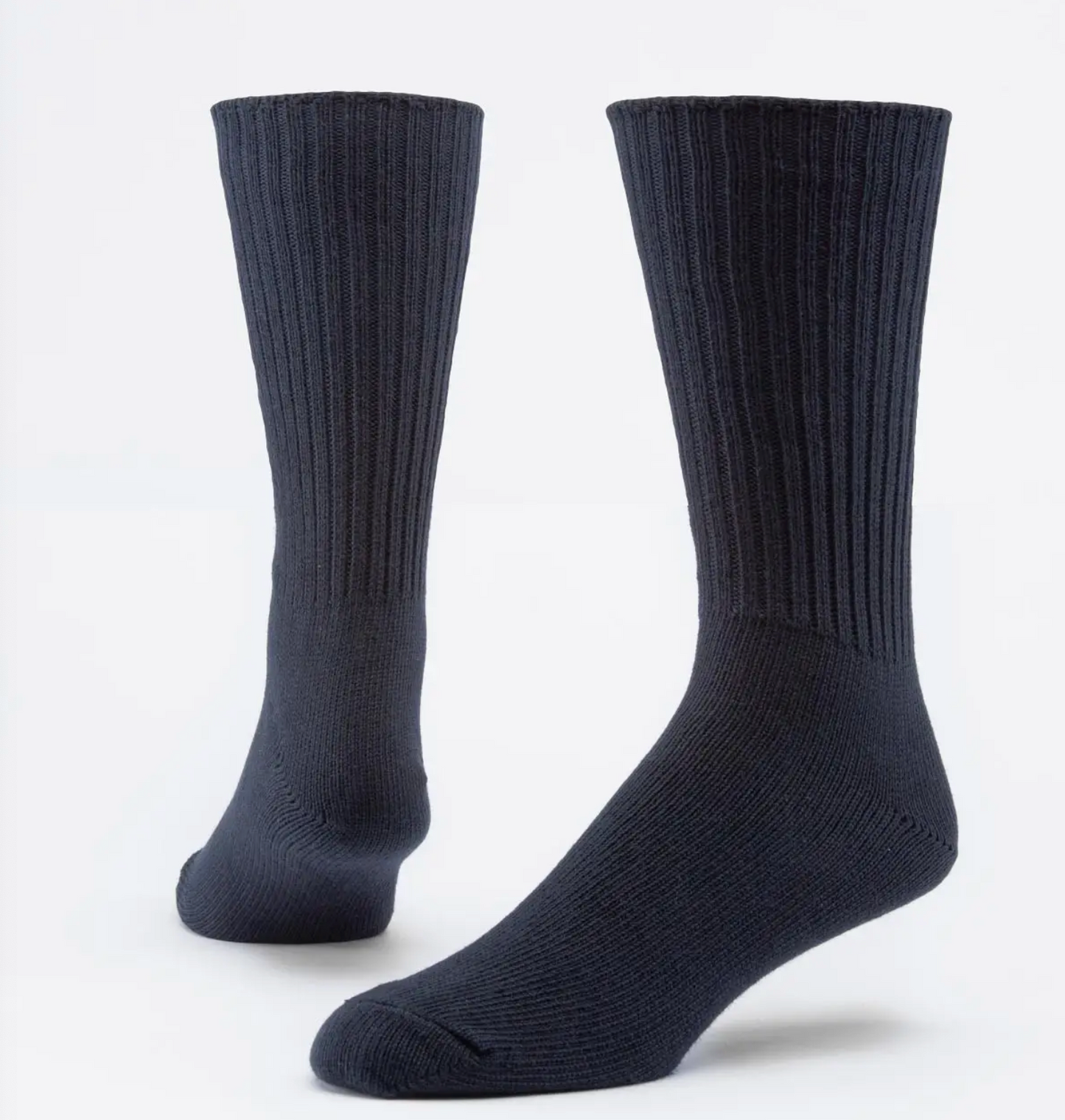 Organic Cotton Allergy Crew Socks - Black