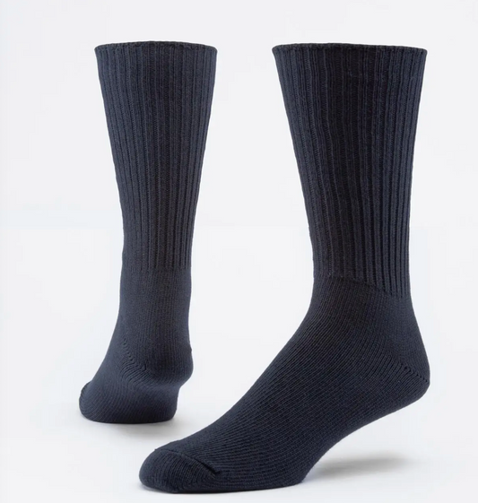 Organic Cotton Allergy Crew Socks - Black
