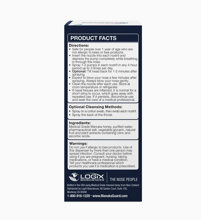 Deep Nasal Cleanse Nasal Spray, Medical Grade Manuka Honey